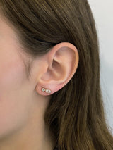 Boucles d'oreilles pétales classiques argent