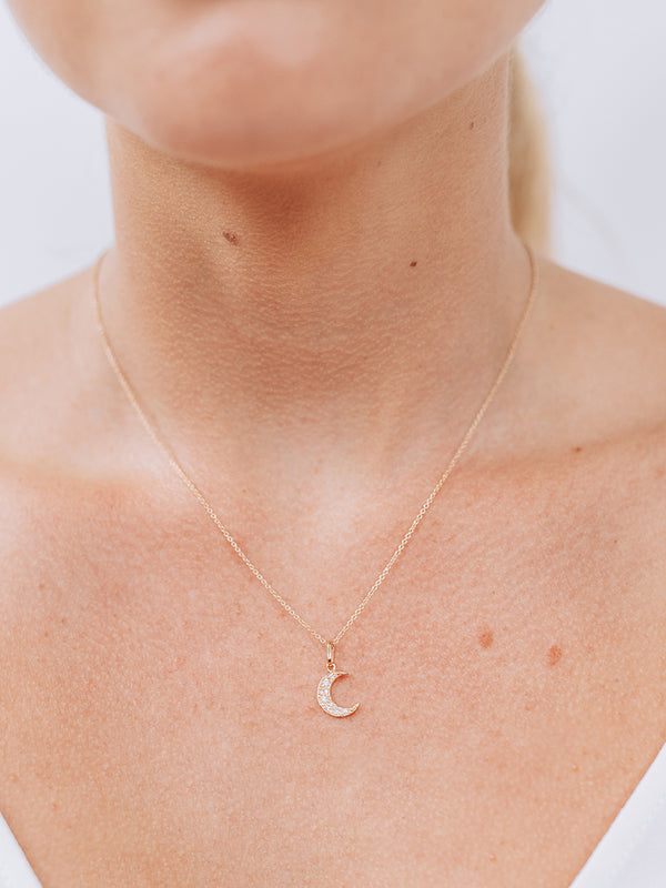 Aztec Crescent Charm Necklace