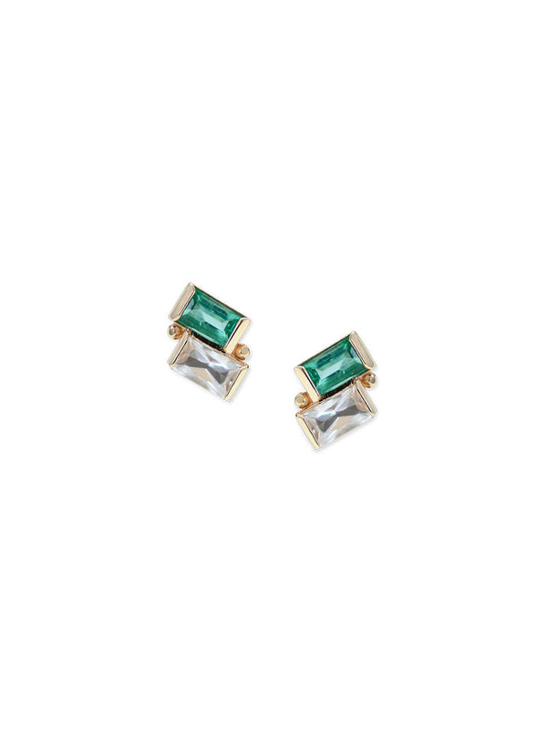 Clous d’Oreilles Deux Carrés Cléo
