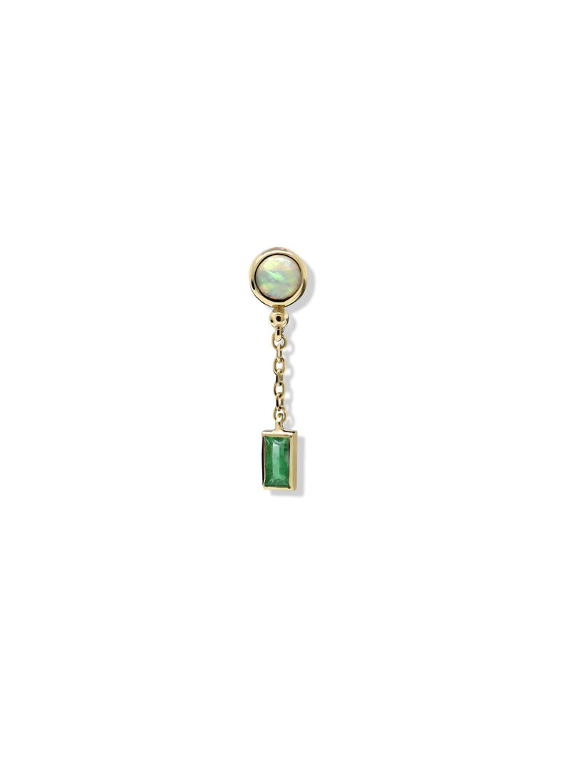 Boucles D’oreilles en Chaine Goutte Carré Cléo