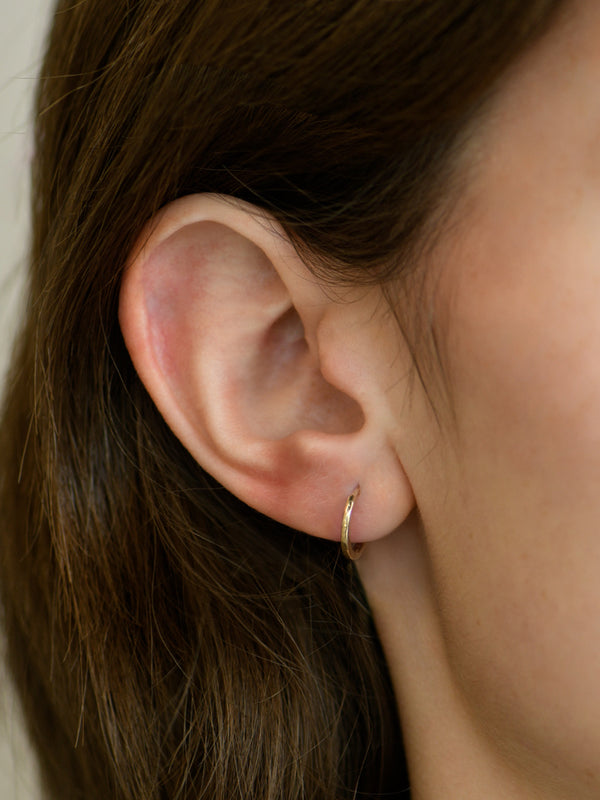 12MM Classique Thin Gold Hoops