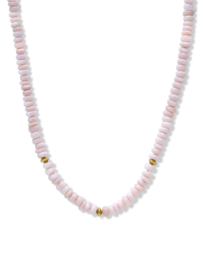 Bohème Pink Opal Rondelle Necklace