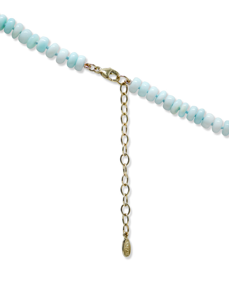 Bohème Smooth Peruvian Opal Rondelle Necklace