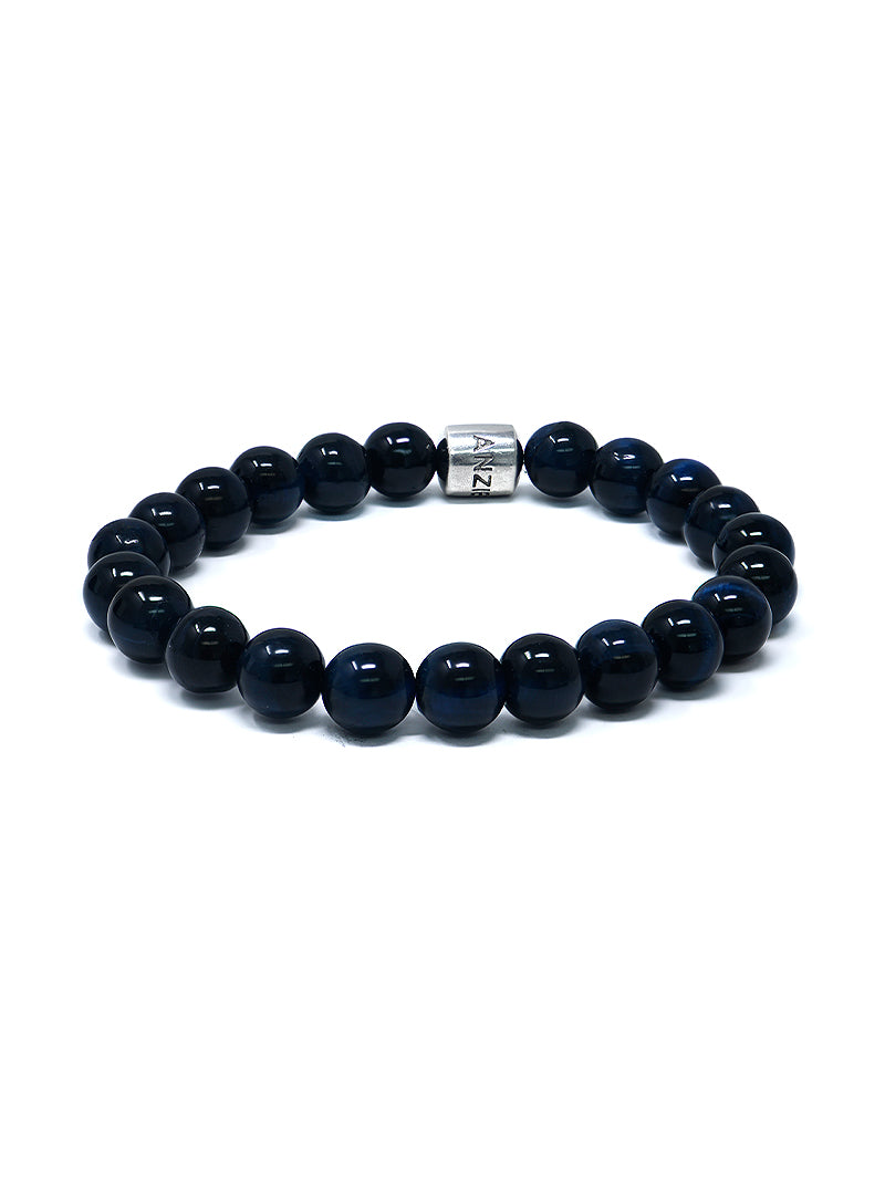 Bracelet Bohème Œil de Tigre Bleu