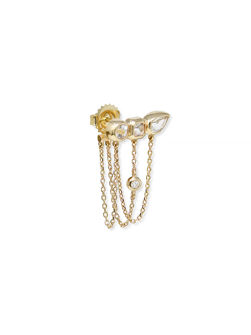  Cléo Jaeda Boucle D'oreille Chaîne Triple
