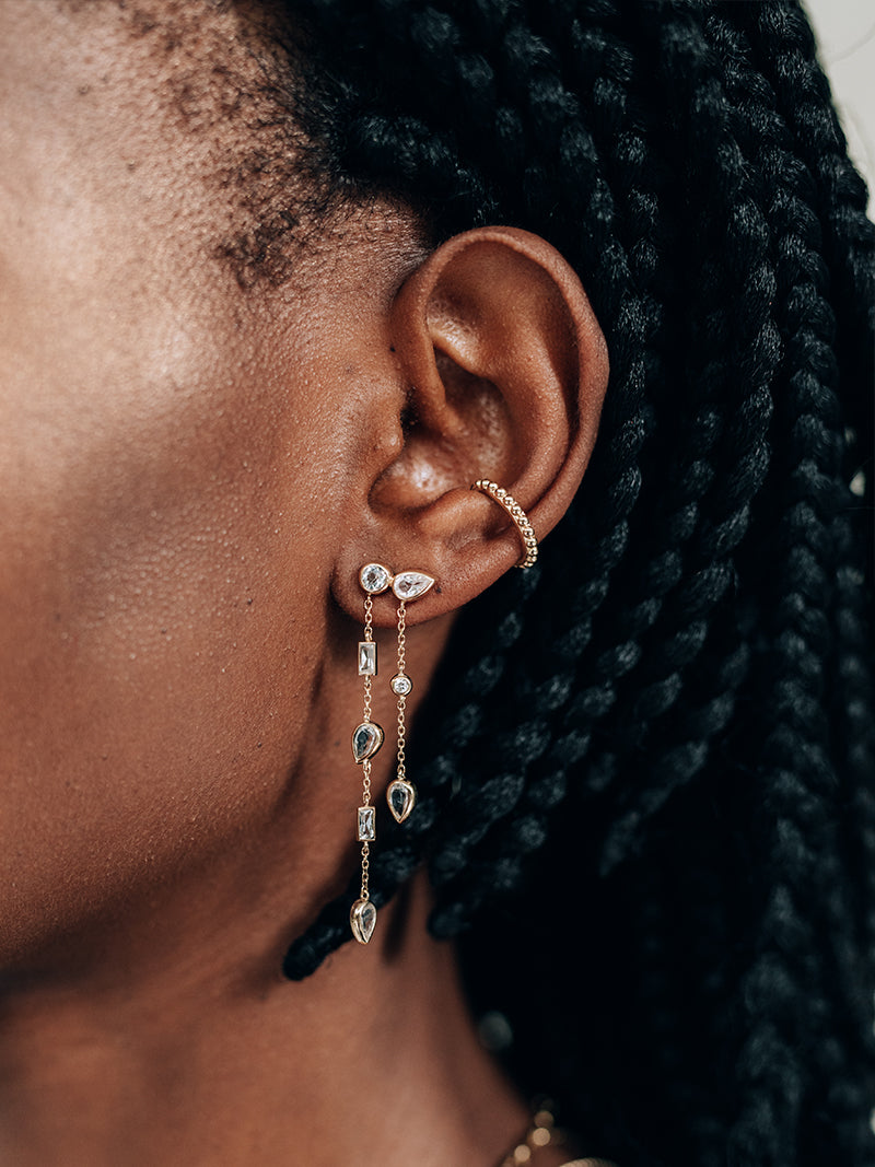 Cléo Eliana Double Chain Chandelier Earring