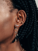 Boucle D'oreille Chandelier Double Chaîne Cléo Eliana