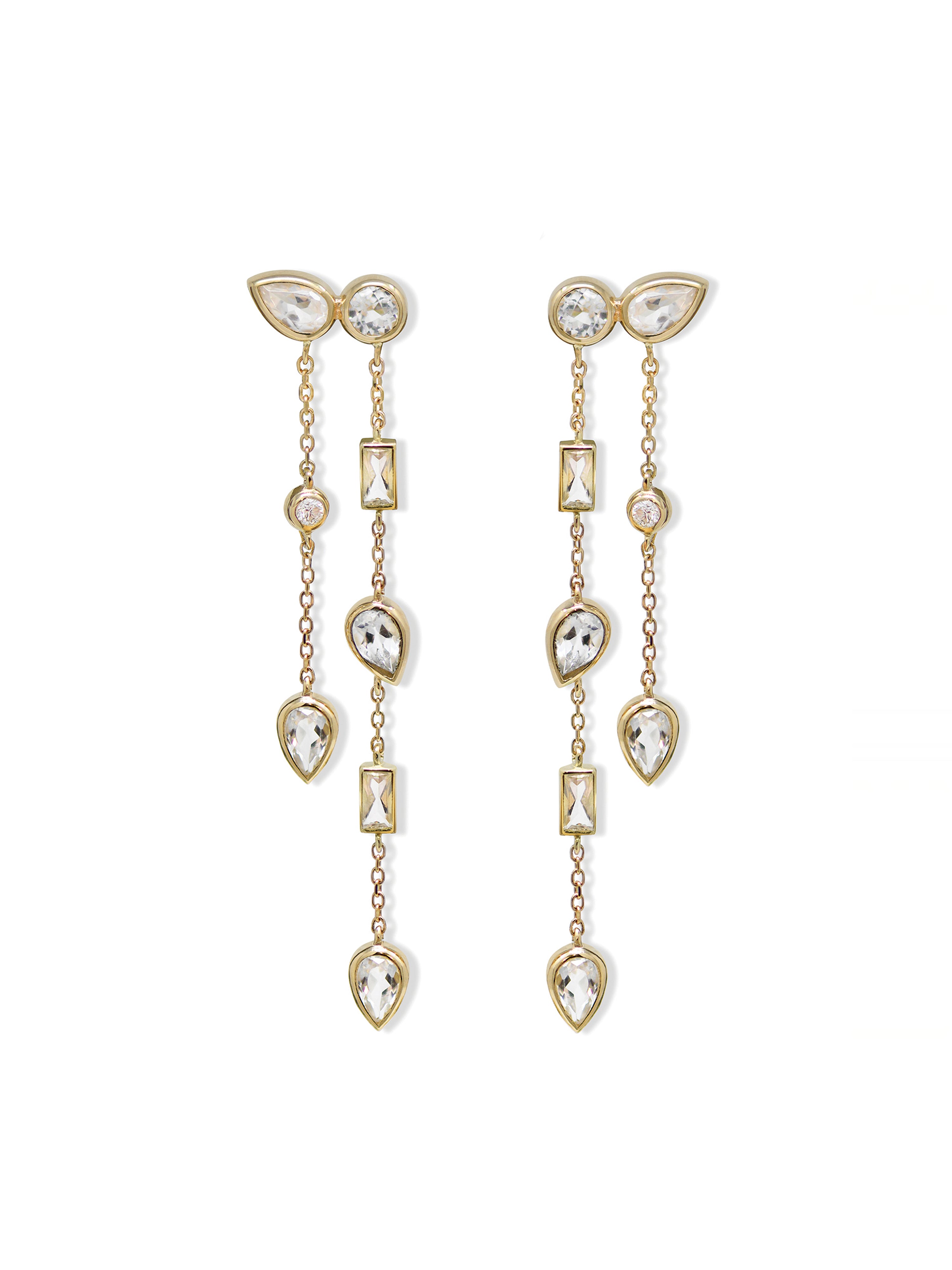 Cléo Eliana Double Chain Chandelier Earring