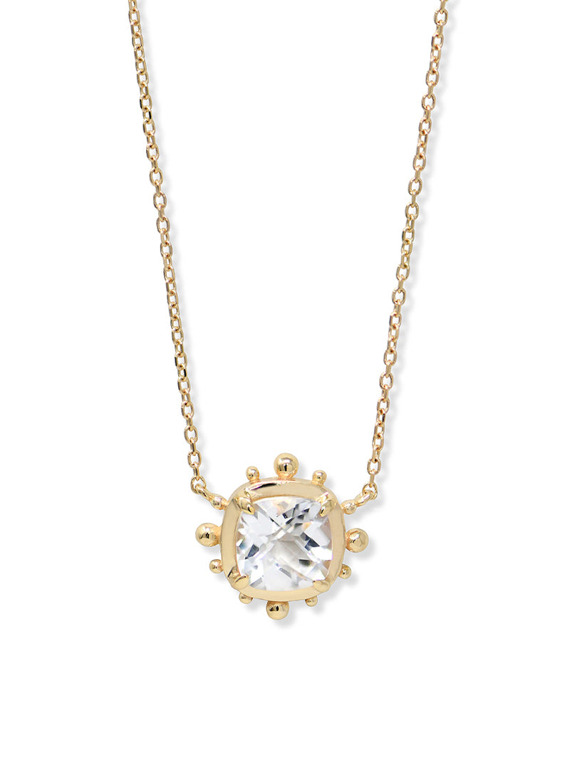Dew Drop Avery Cushion Solitaire Necklace