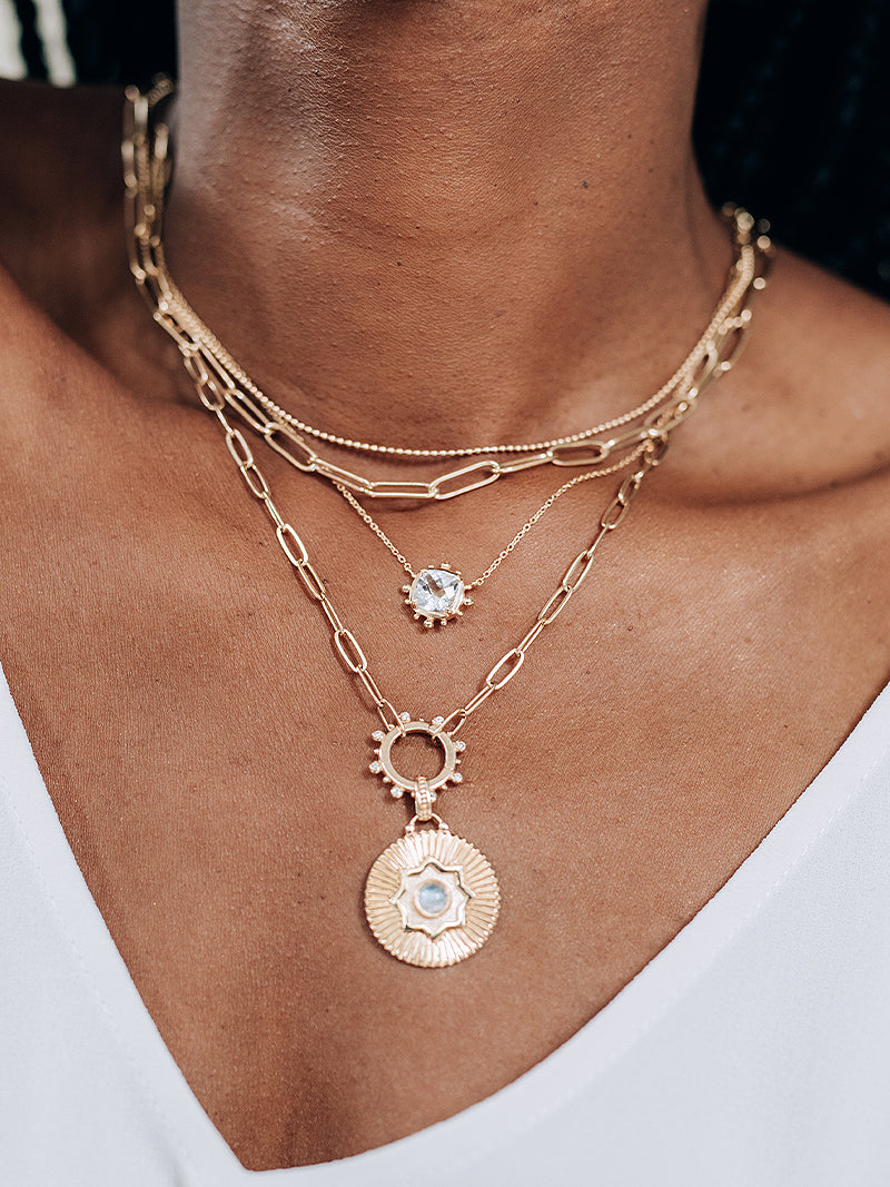 Dew Drop Avery Cushion Solitaire Necklace