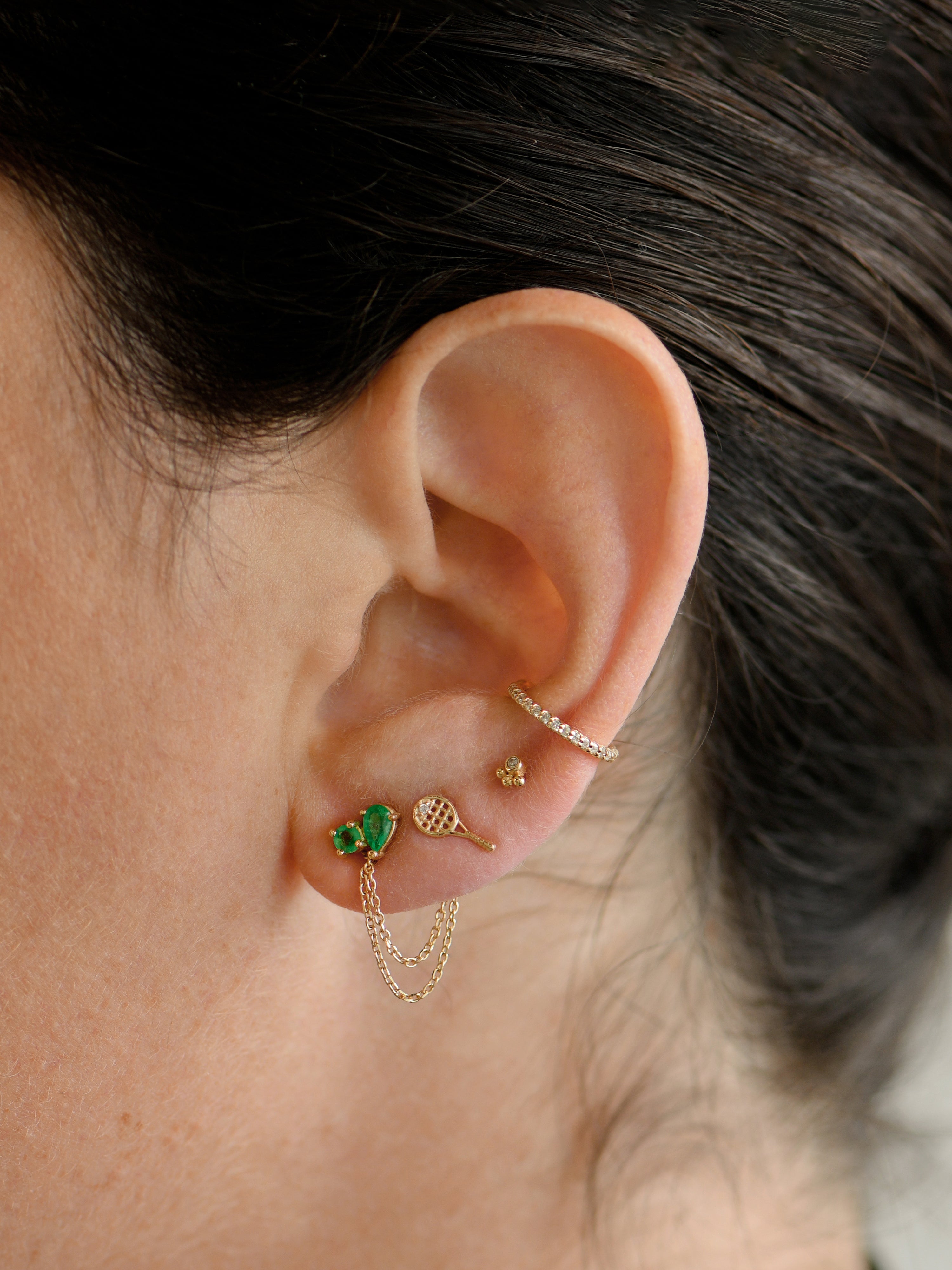 Love Letter Kelly Tennis Racket Studs