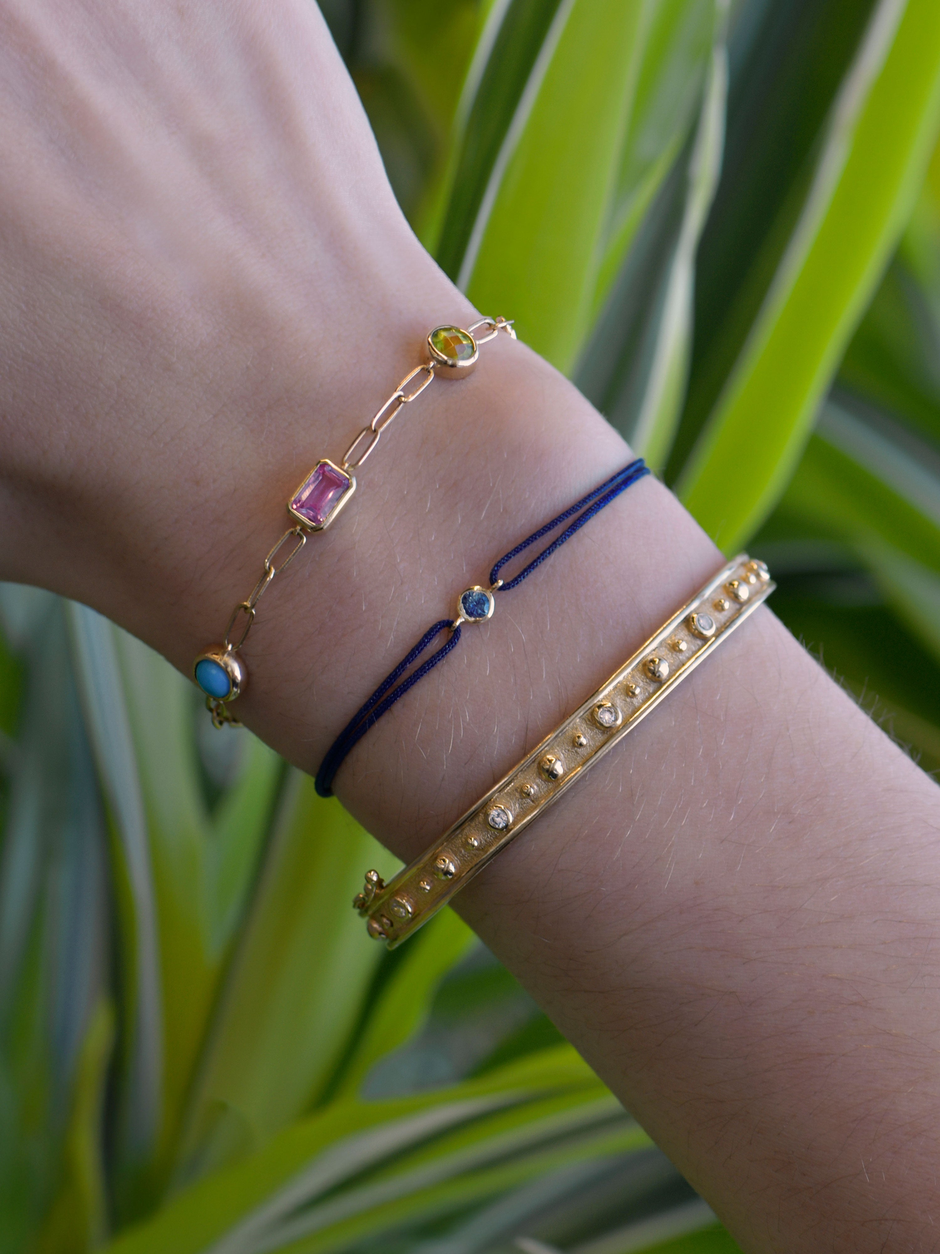 Limited-Edition Amie Blue Sapphire Lifesaver Cord Bracelet