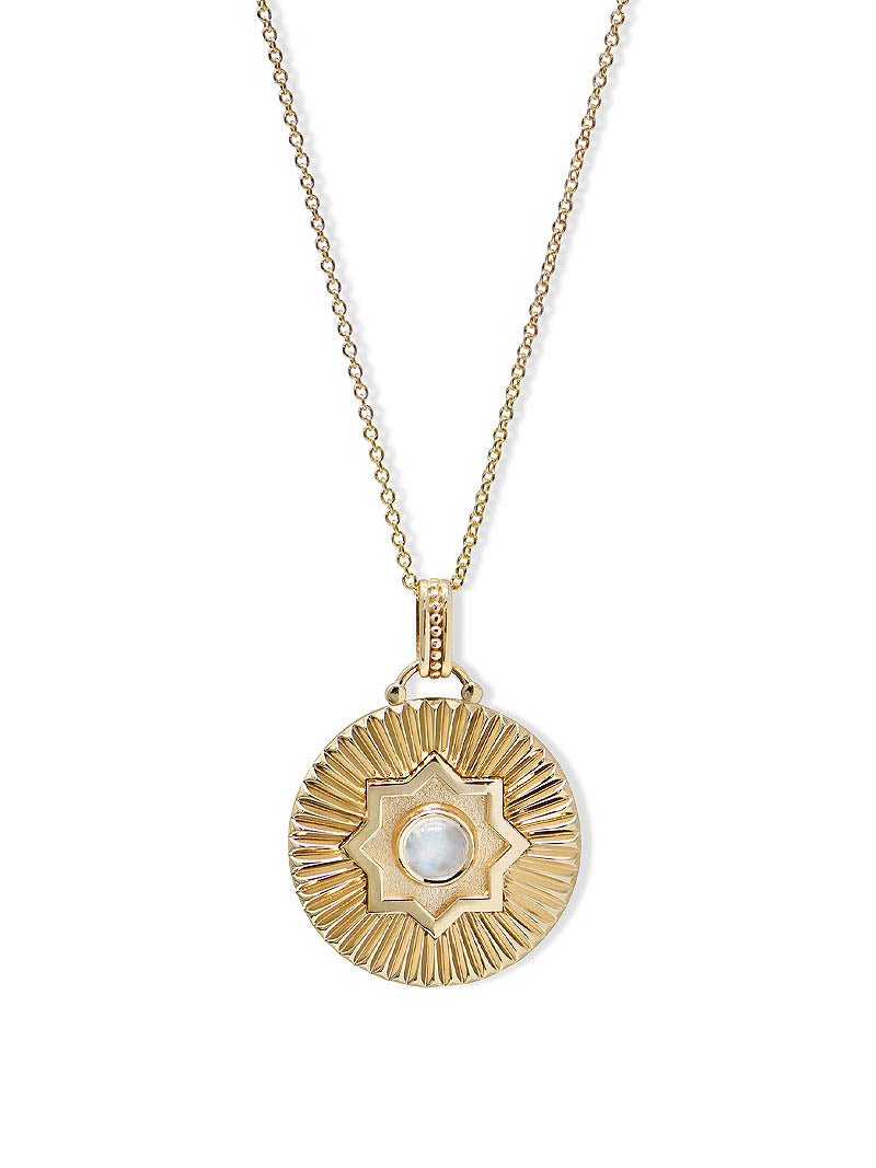  Médaillon D'étoile D'ondulation de Perre de Lune Aztèque Rickie