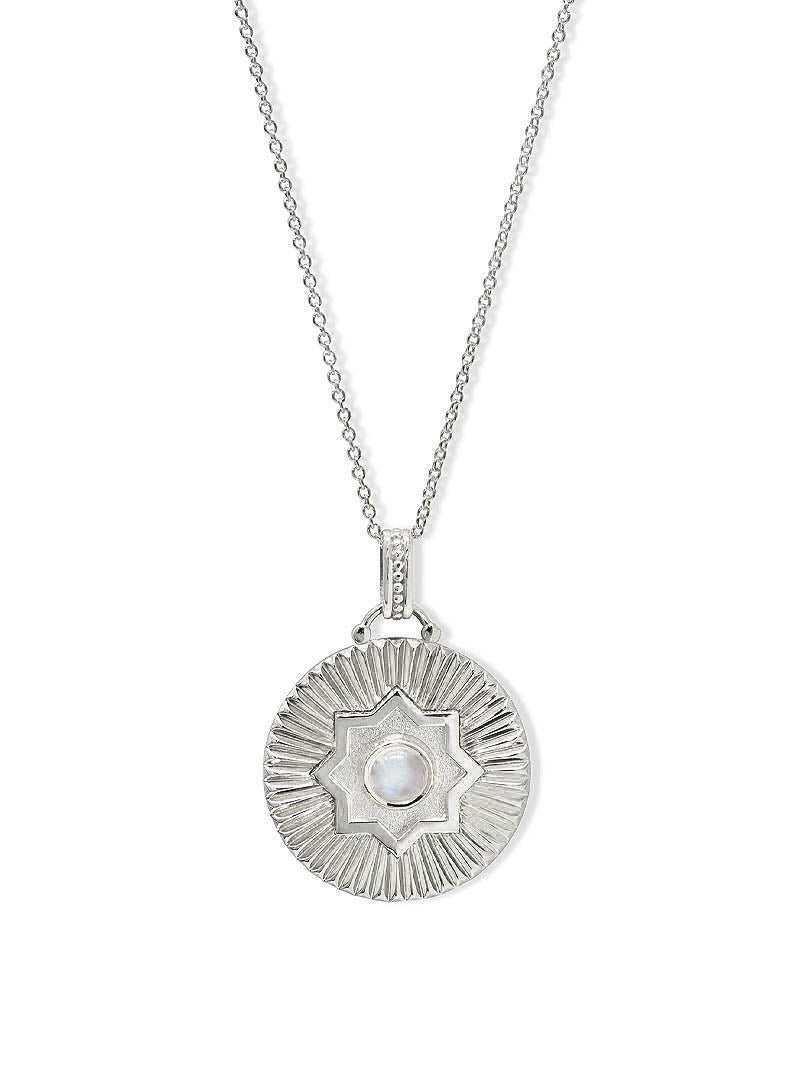  Médaillon D'étoile D'ondulation de Perre de Lune Aztèque Rickie