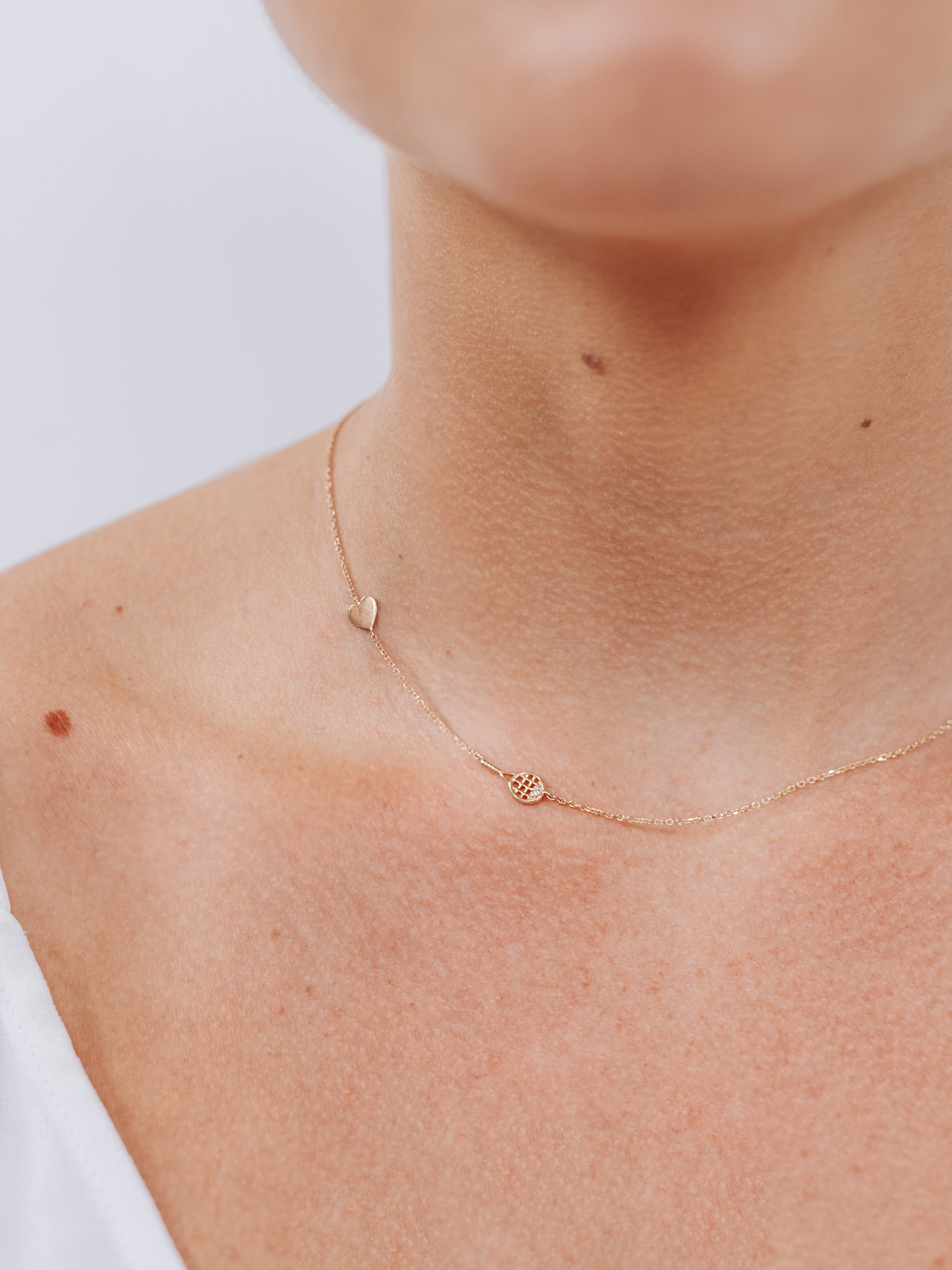 Love Letter Kelly Tennis Racket and Heart Necklace