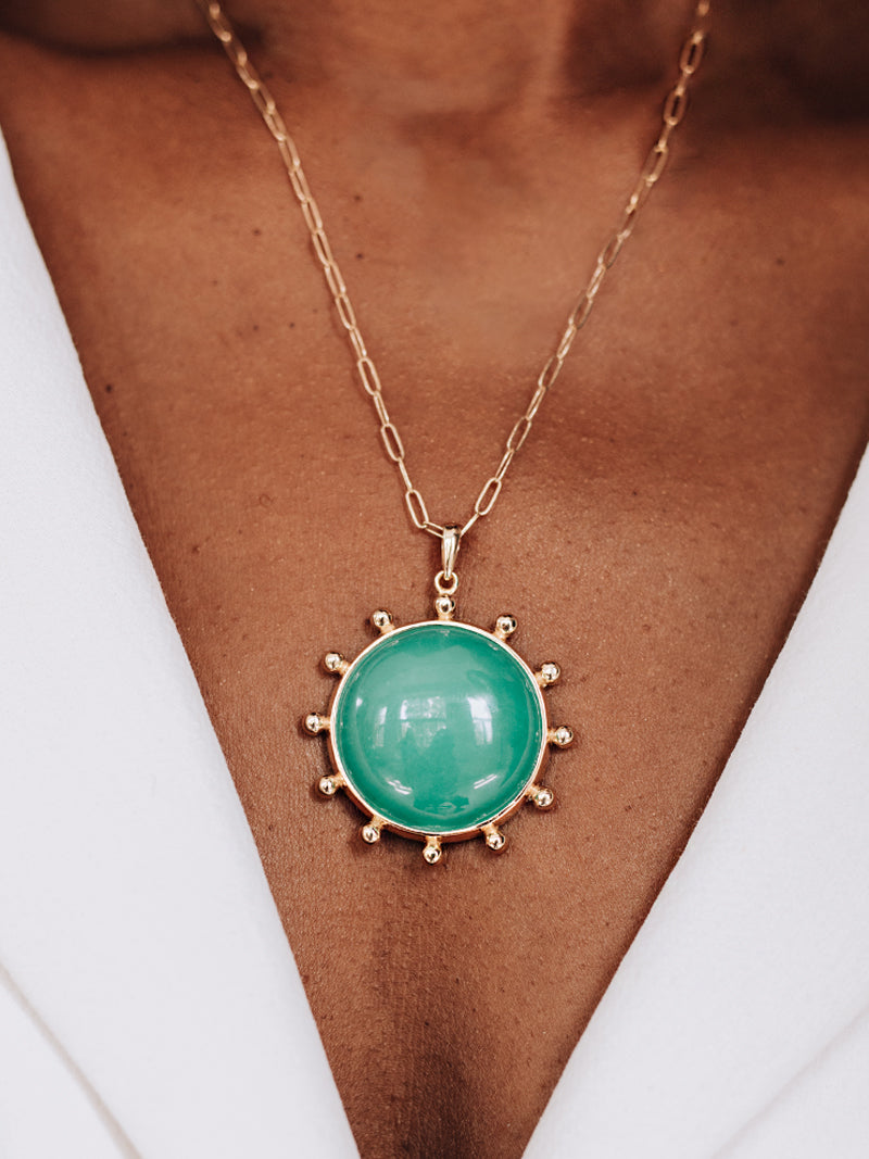 Pendentif Chrysoprase Marin Dew Drop