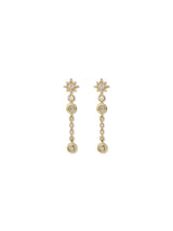 Aztec Catherine Starburst Mini Drop Chain Earrings