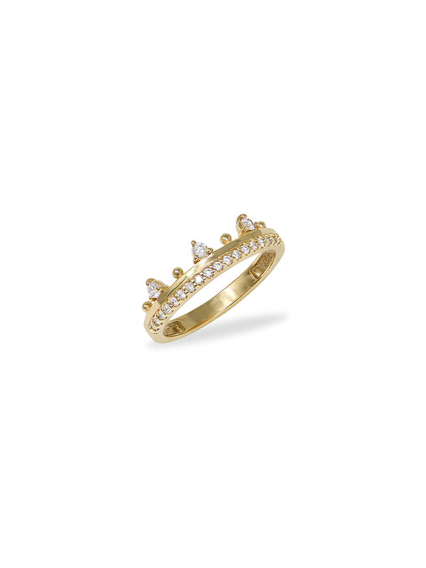 Bague Couronne Cléo Pavé