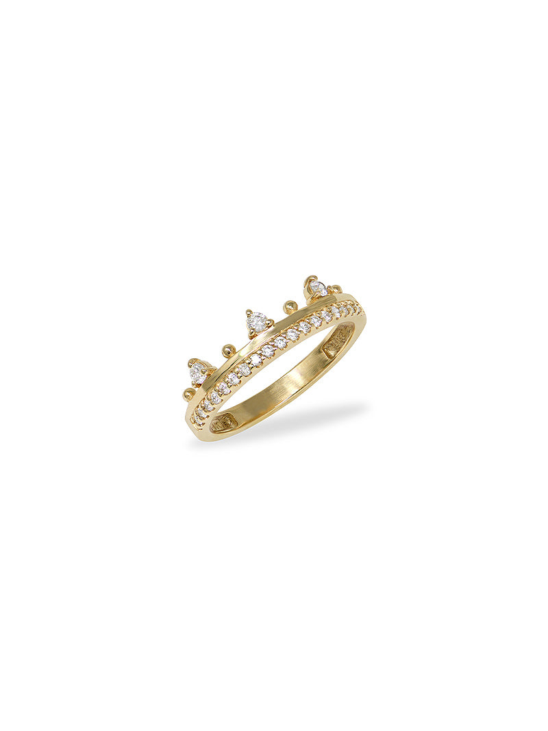 Bague Couronne Cléo Pavé