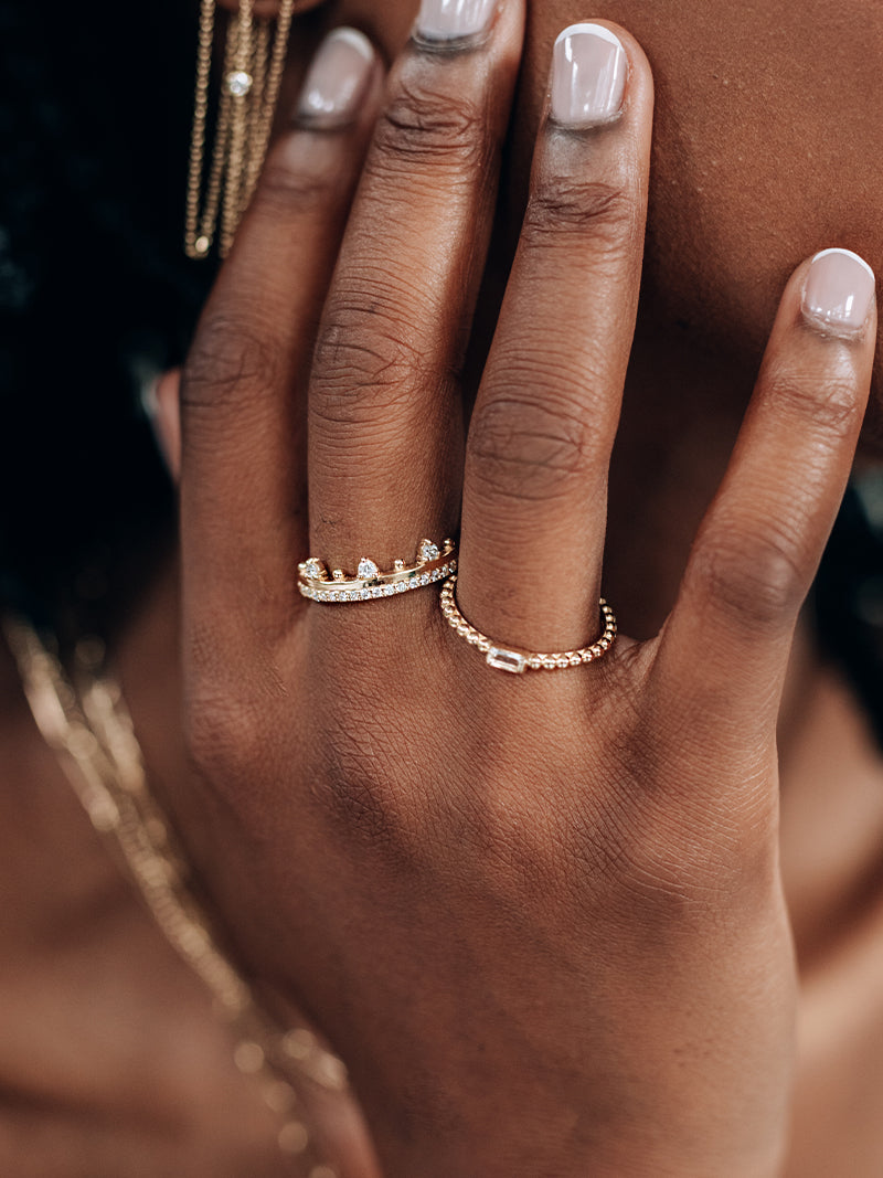 Bague Couronne Cléo Pavé