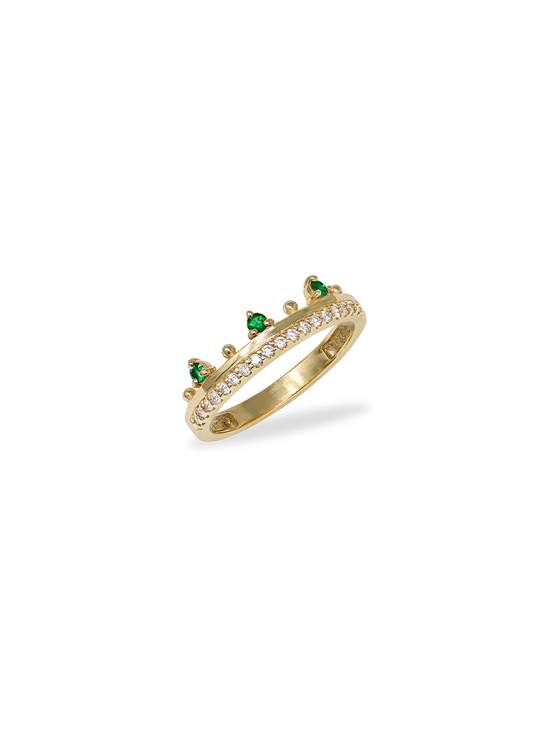 Bague Couronne Cléo Pavé