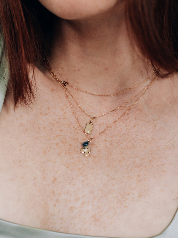 Anzie x Mel Soldera Clover Charm Necklace