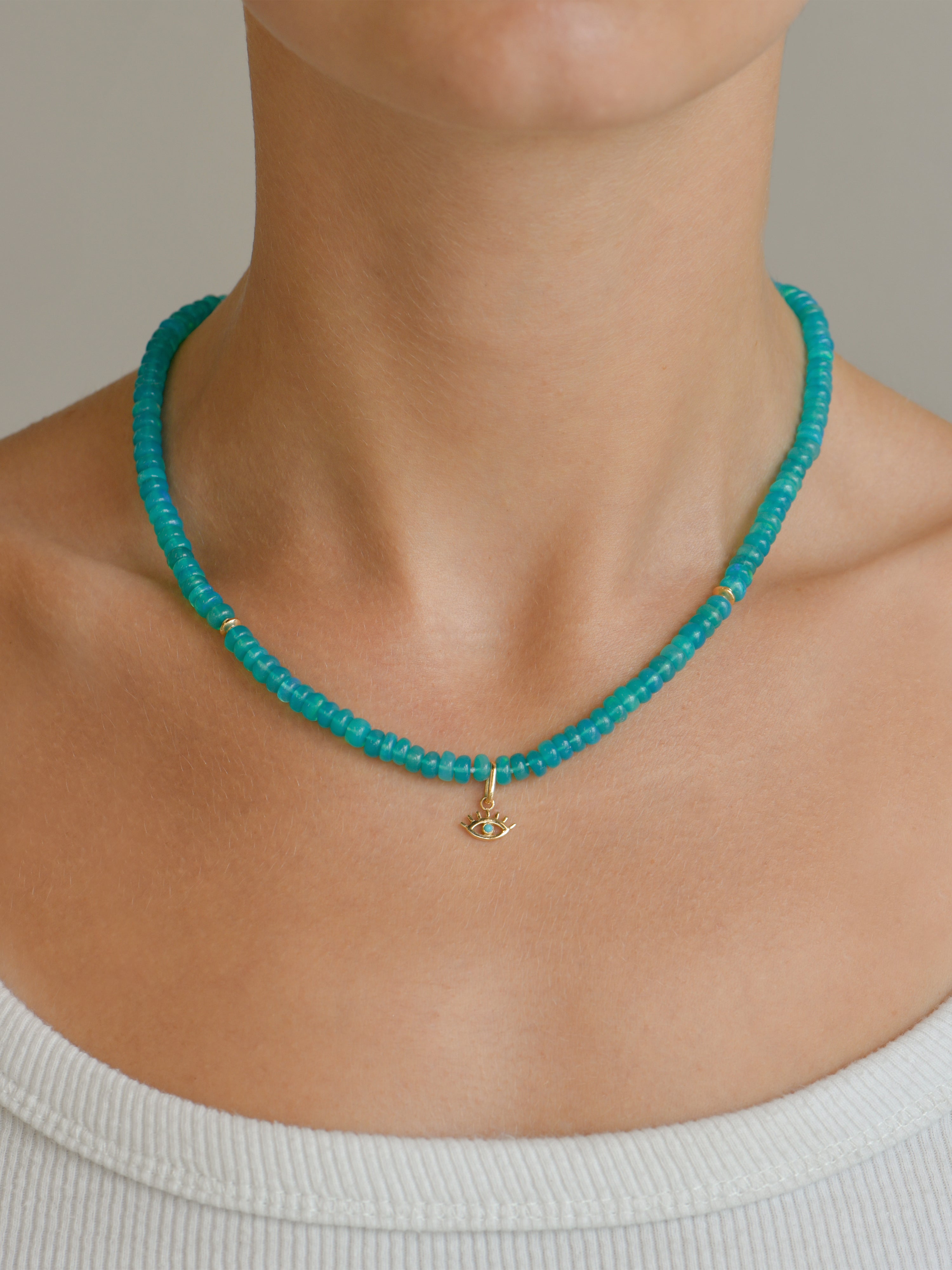 Bohème Evil Eye Charm Necklace