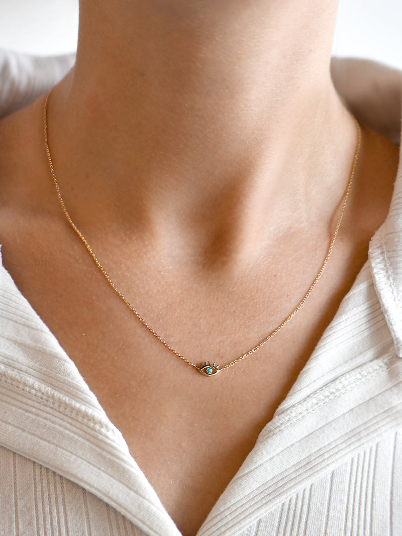 Anzie x Mel Soldera Collier Mauvais Œil Turquoise