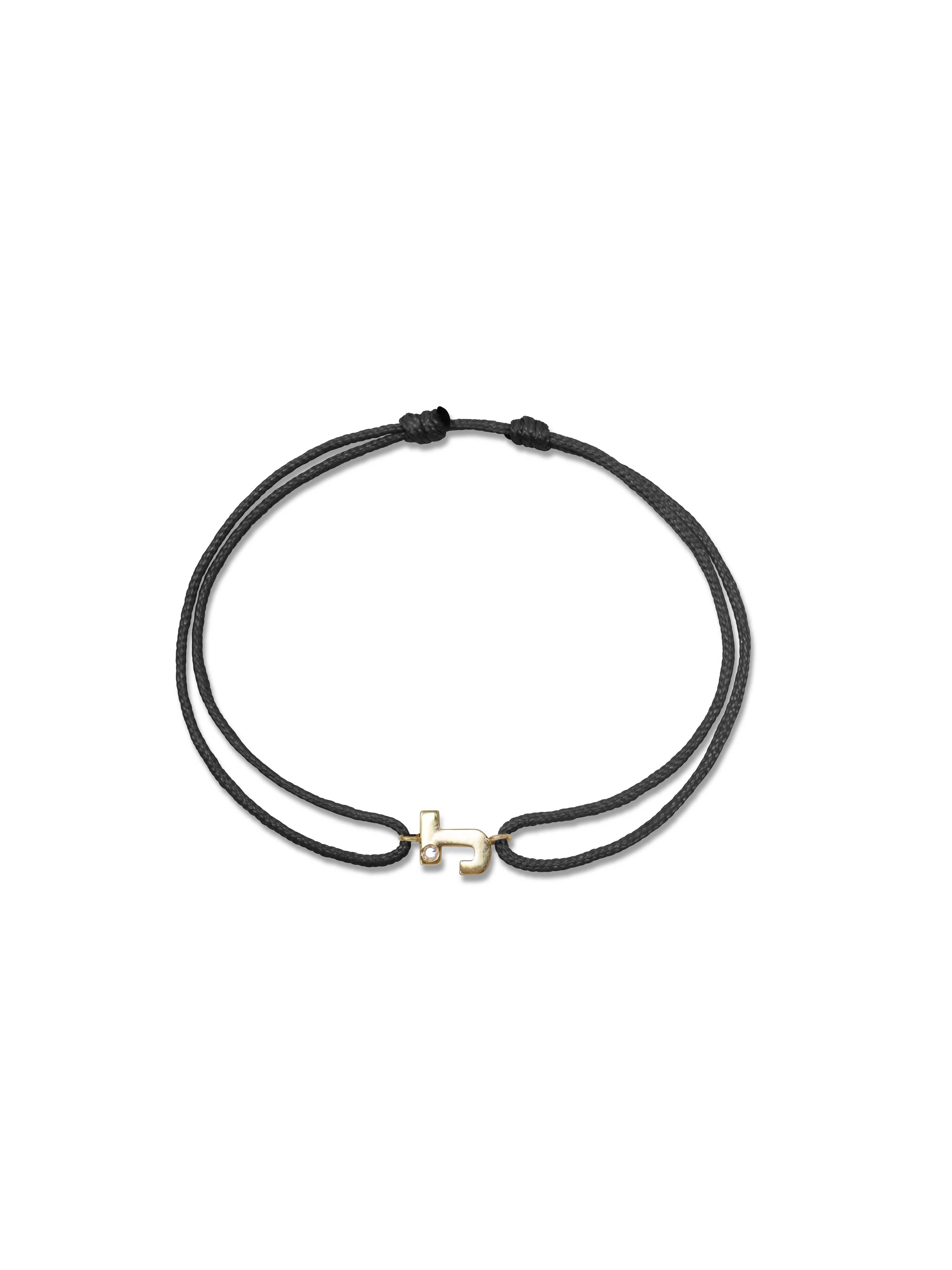 Amie Single Diamond Cord Bracelet