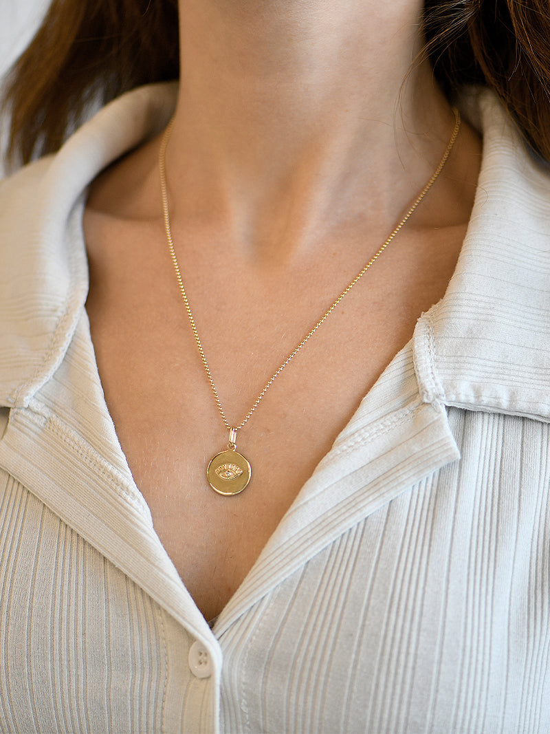 Anzie X Mel Soldera Collier Mauvais Œil avec Cils