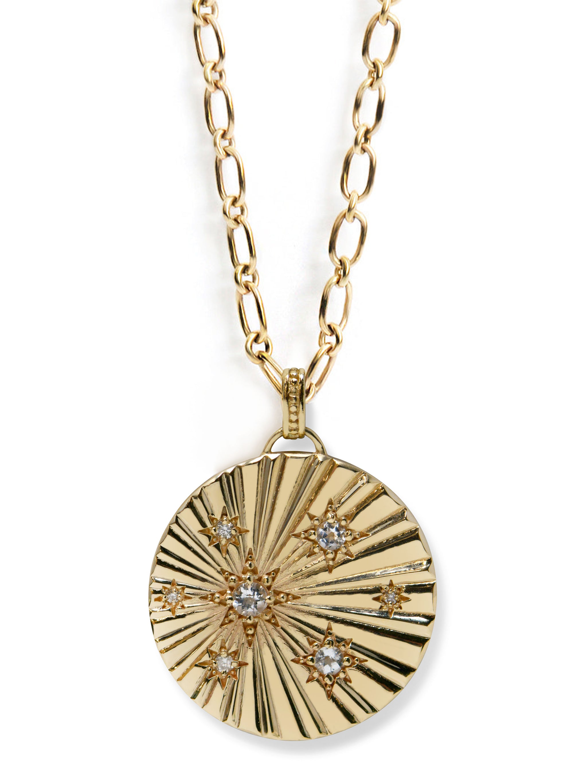 Anzie Aztec Rae Diamond Ripple Medallion