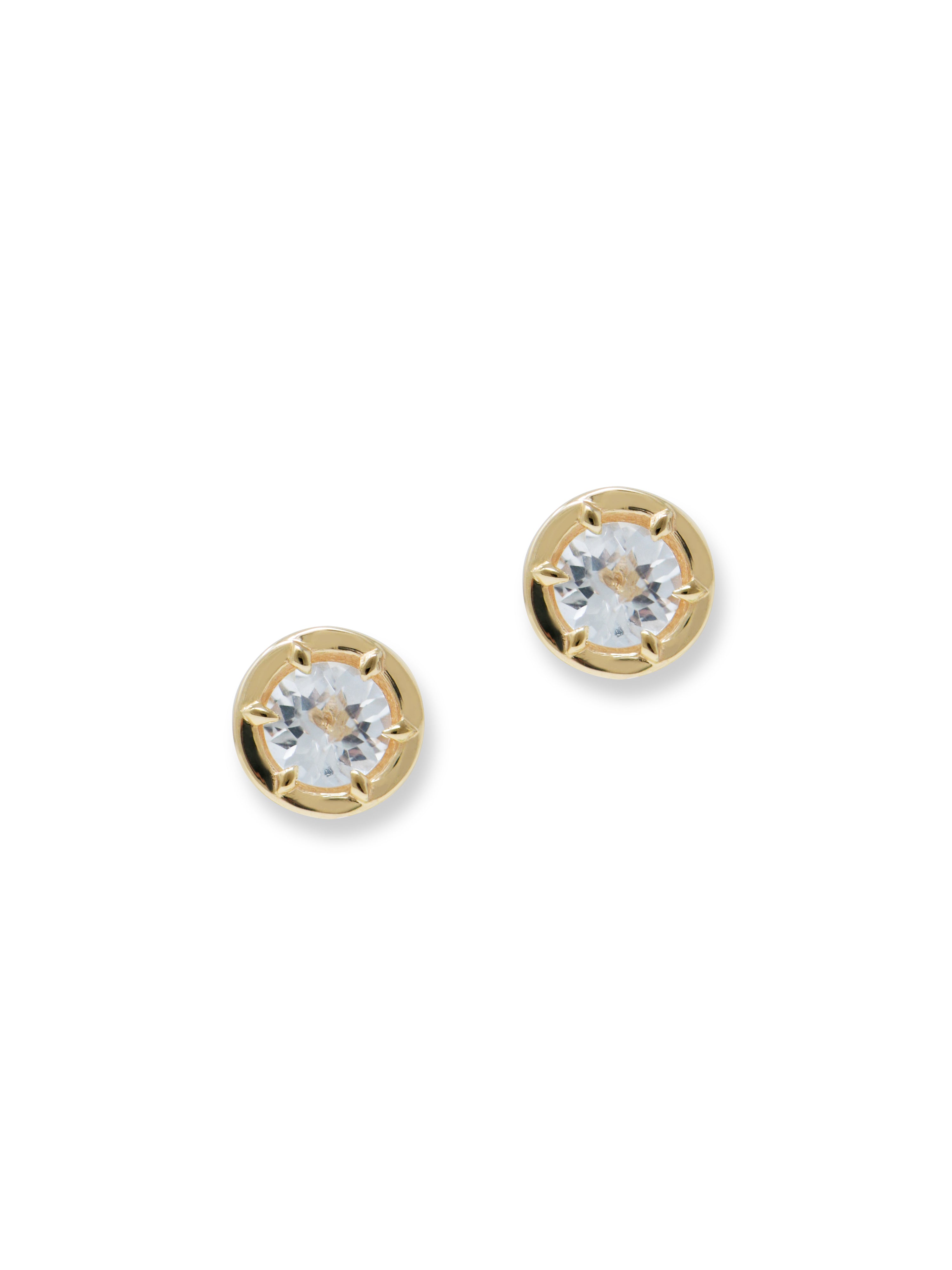 Mélia Six Prong Round Stud