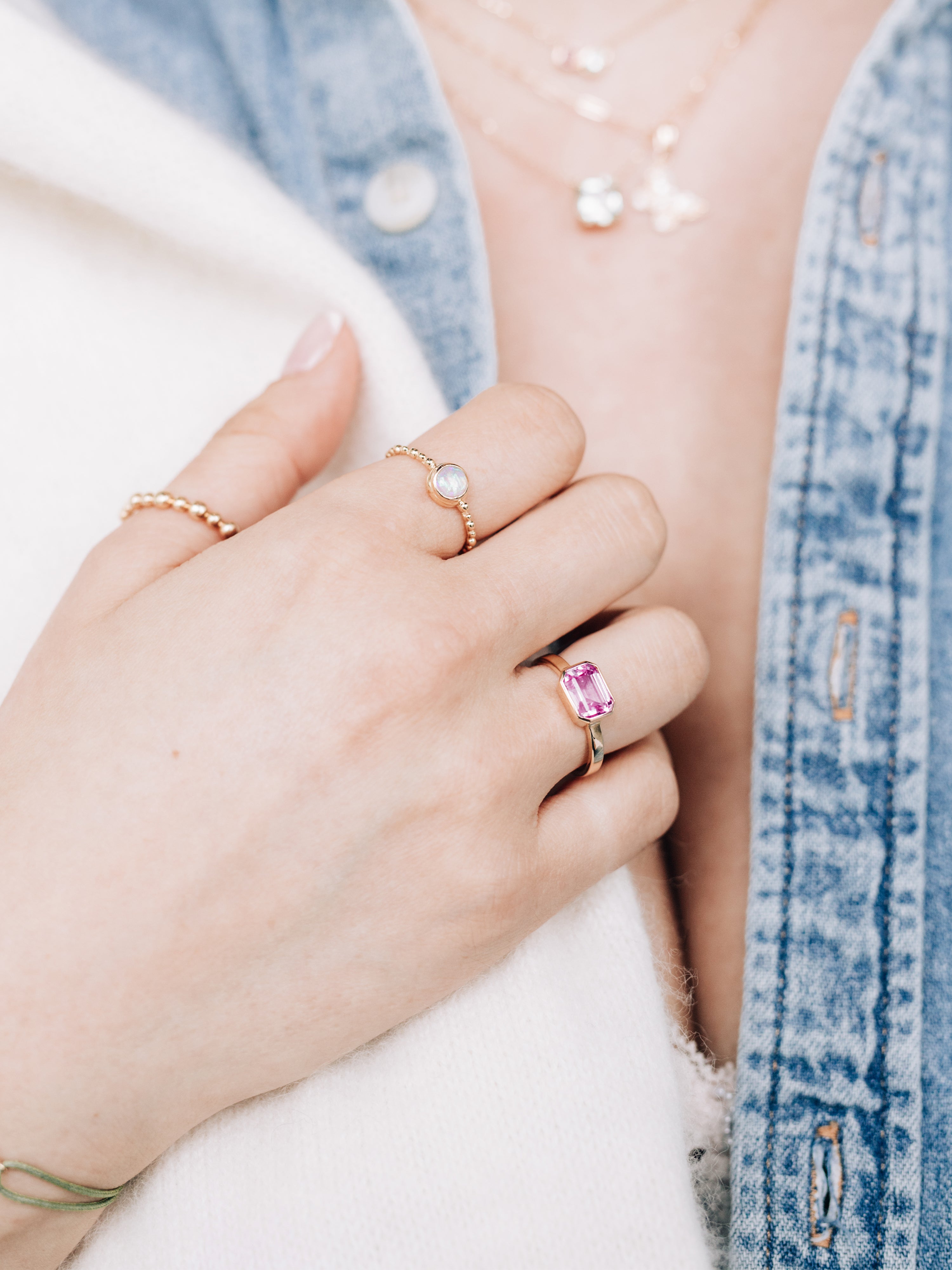 Cléo Emily Baguette Bezel Ring