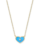 Jac+Jo Turquoise Icon Enamel Heart Pendant