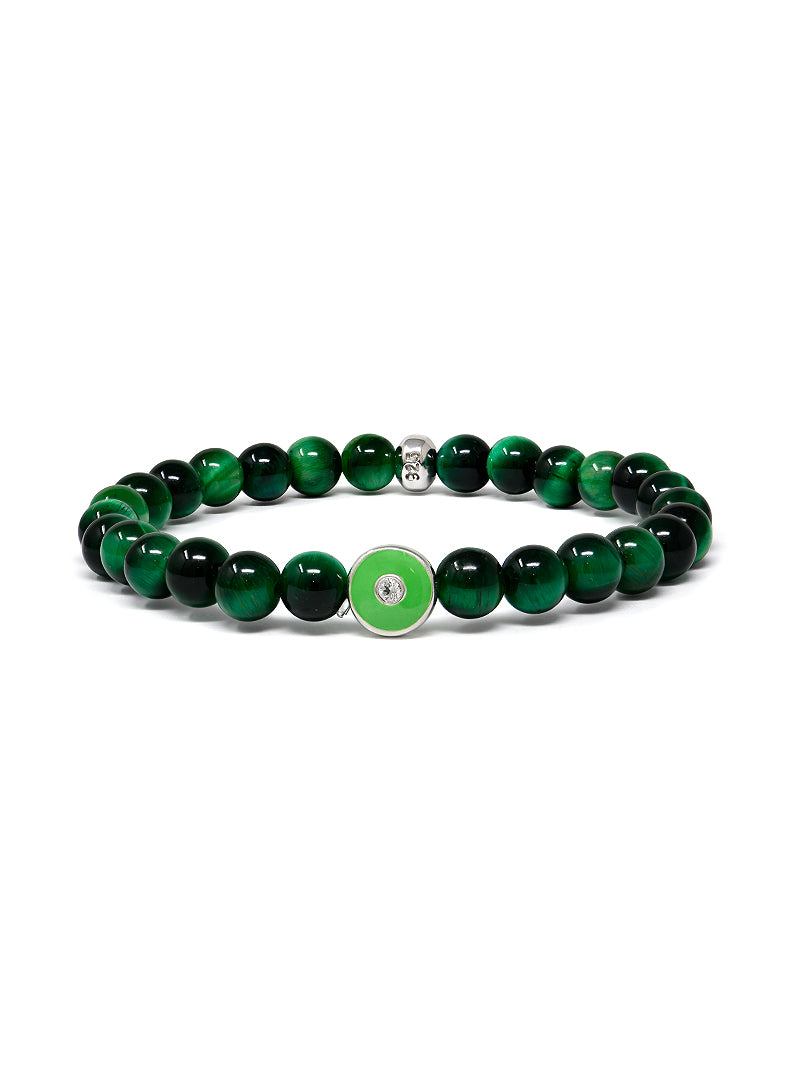 Bracelet Jac+Jo Œil Rond de l'Âme Tigre Vert