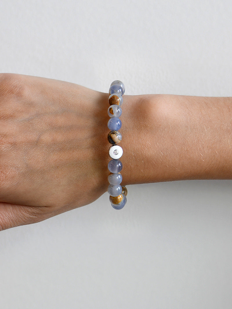 Bracelet Jac+Jo Œil Rond de l'Âme Calcédoine Émail 