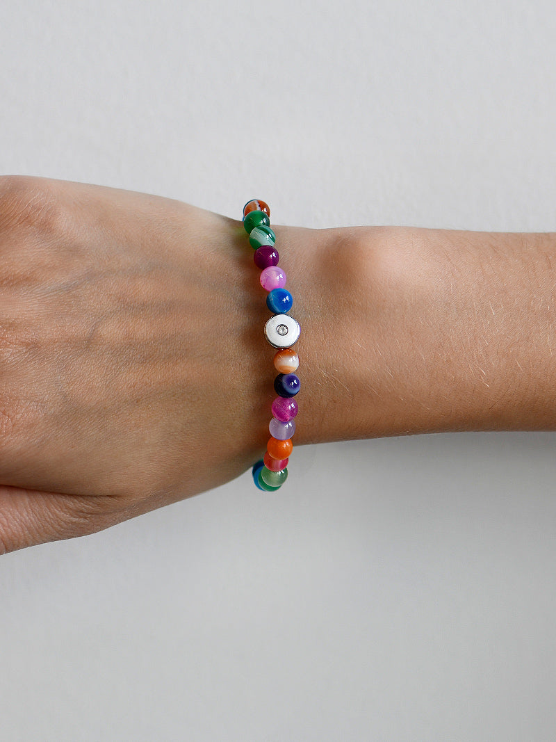 Bracelet Jac+Jo de l'Âme Agate Multicolore