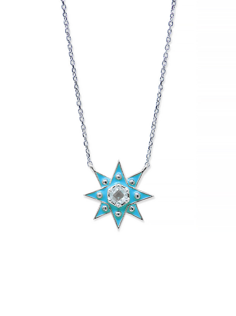 Jac+Jo Pendentif Icône D'étoile Vintage en Émail