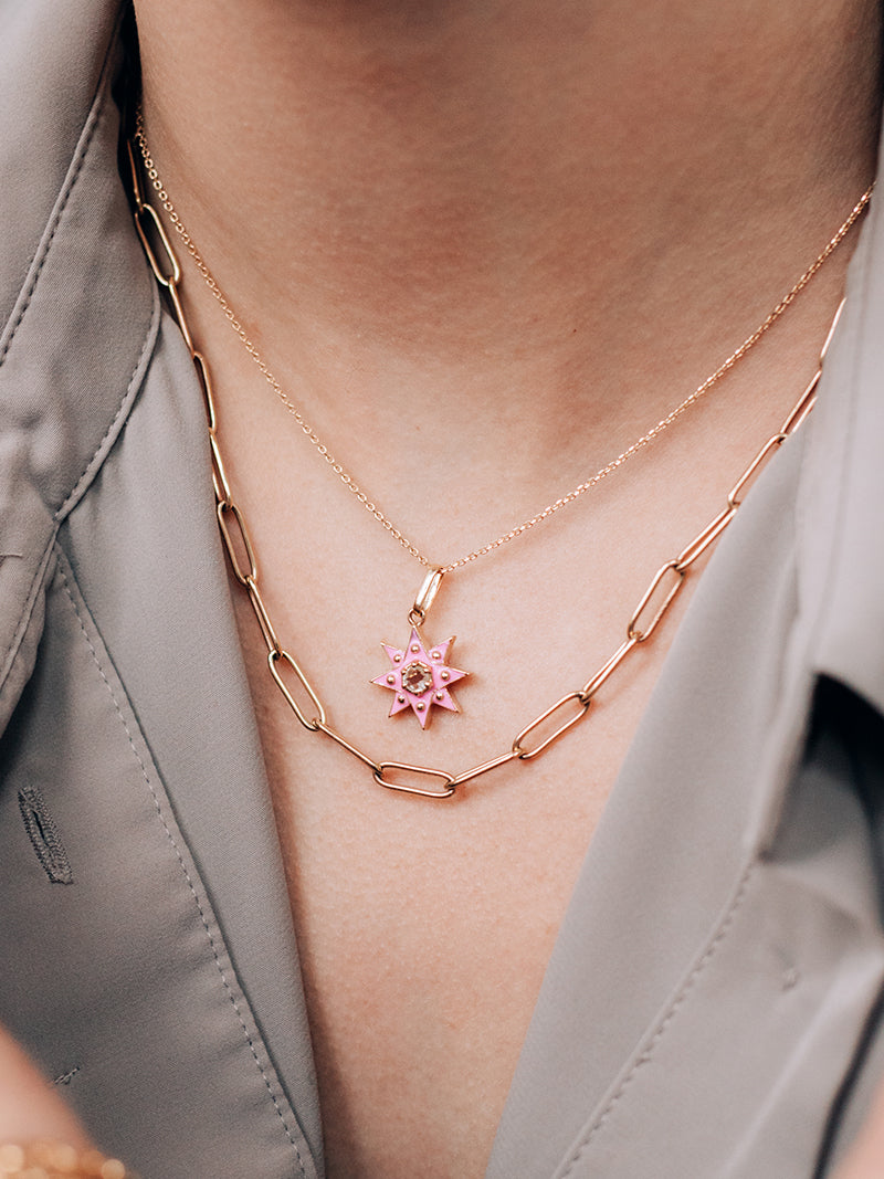 Jac+Jo Enamel Vintage Star Pendant Charm