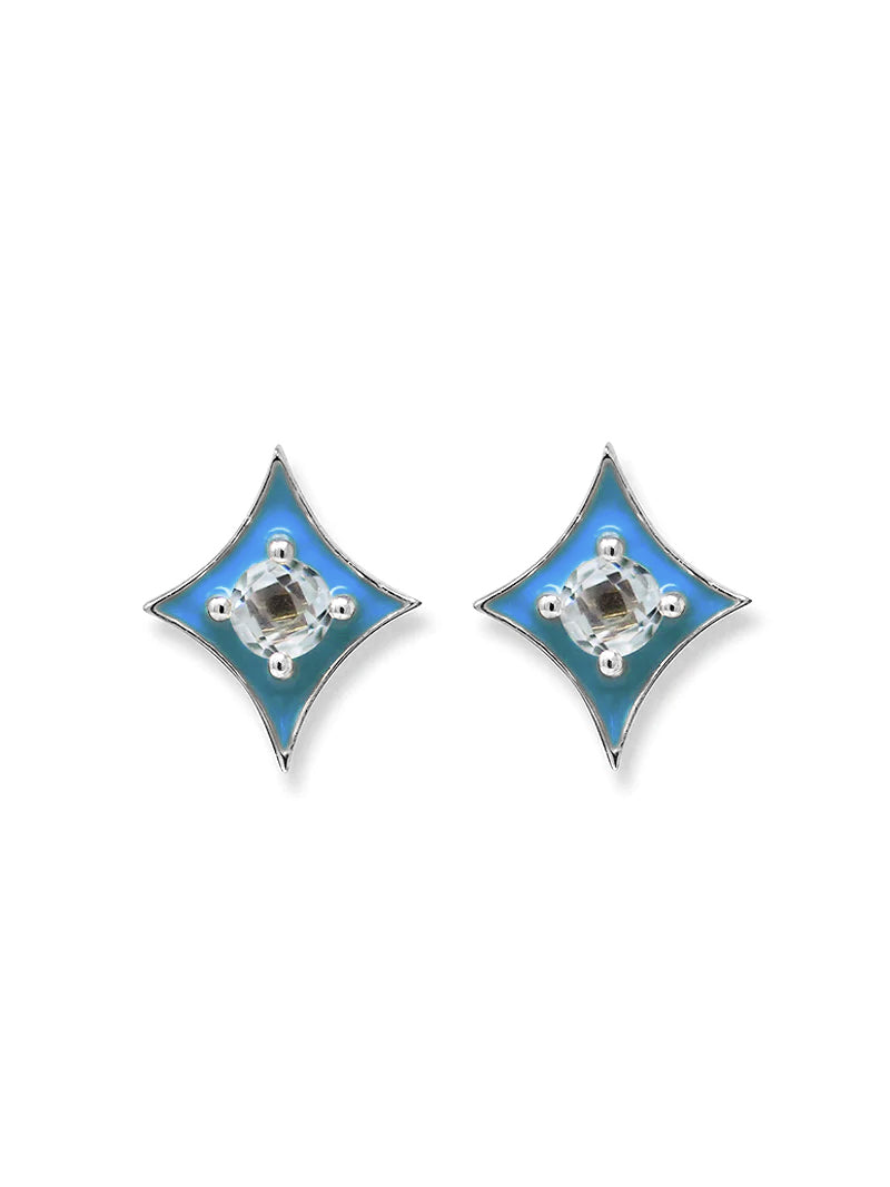 Jac + Jo Clous D’oreilles Gothiques en Émail et Diamants