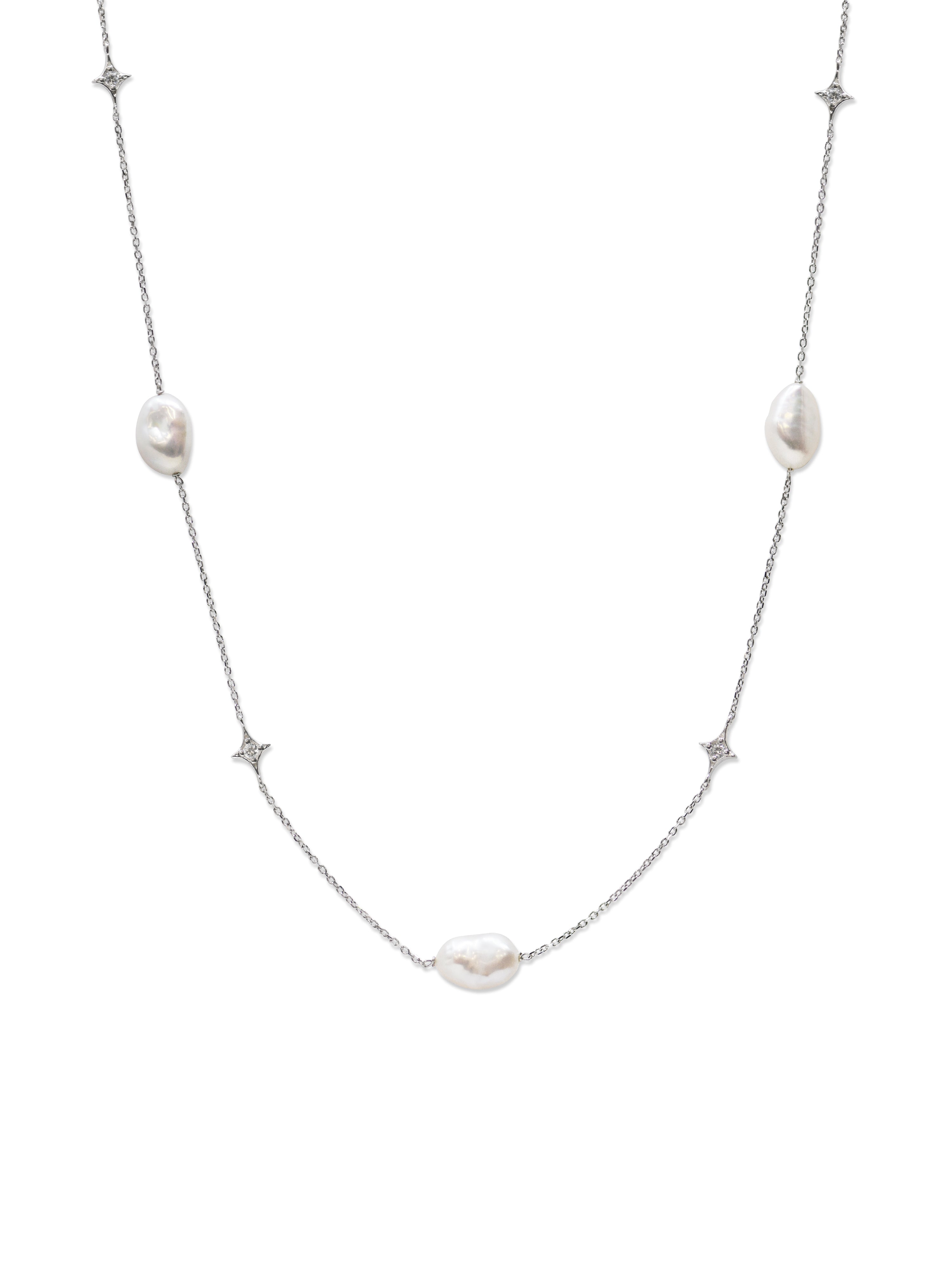 Emilia Gothic Star Baroque Pearl Necklace
