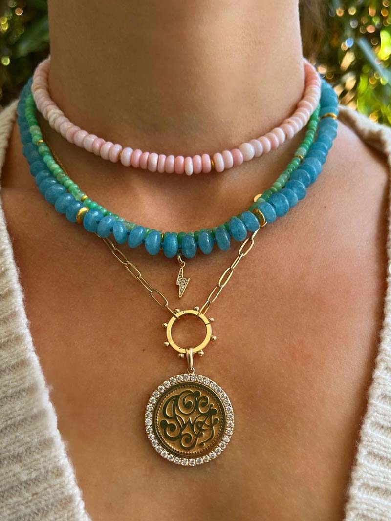 Aztec Lightning Bolt Charm