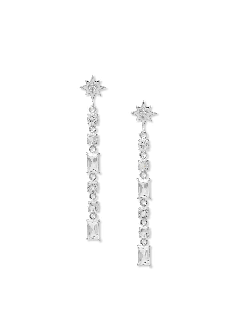 Boucles d'oreilles Pendantes Jac+Jo Celeste Baguette Linéaire 