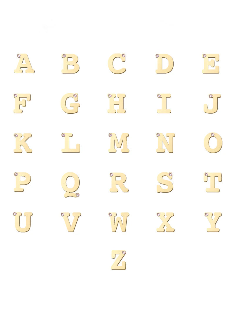 Bracelet cordon avec lettre et diamant unique