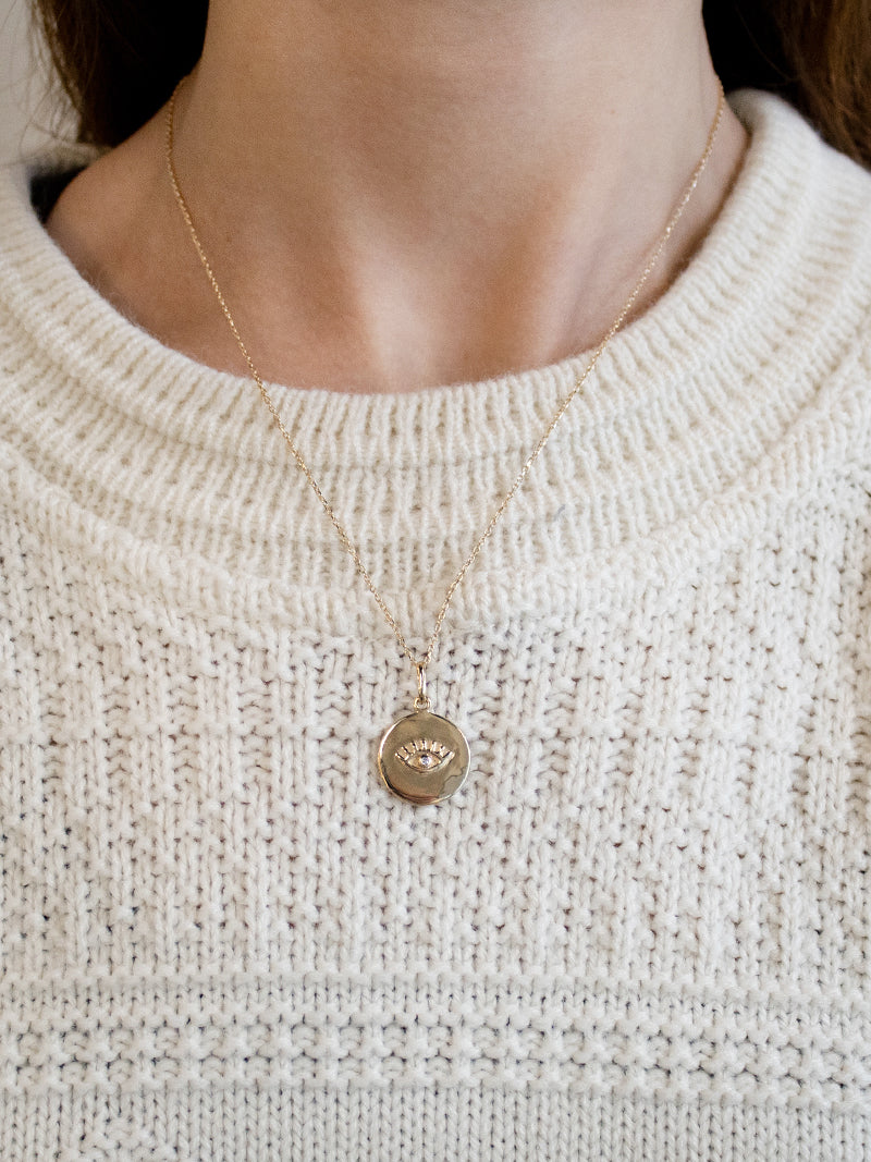 Anzie X Mel Soldera Collier Mauvais Œil avec Cils