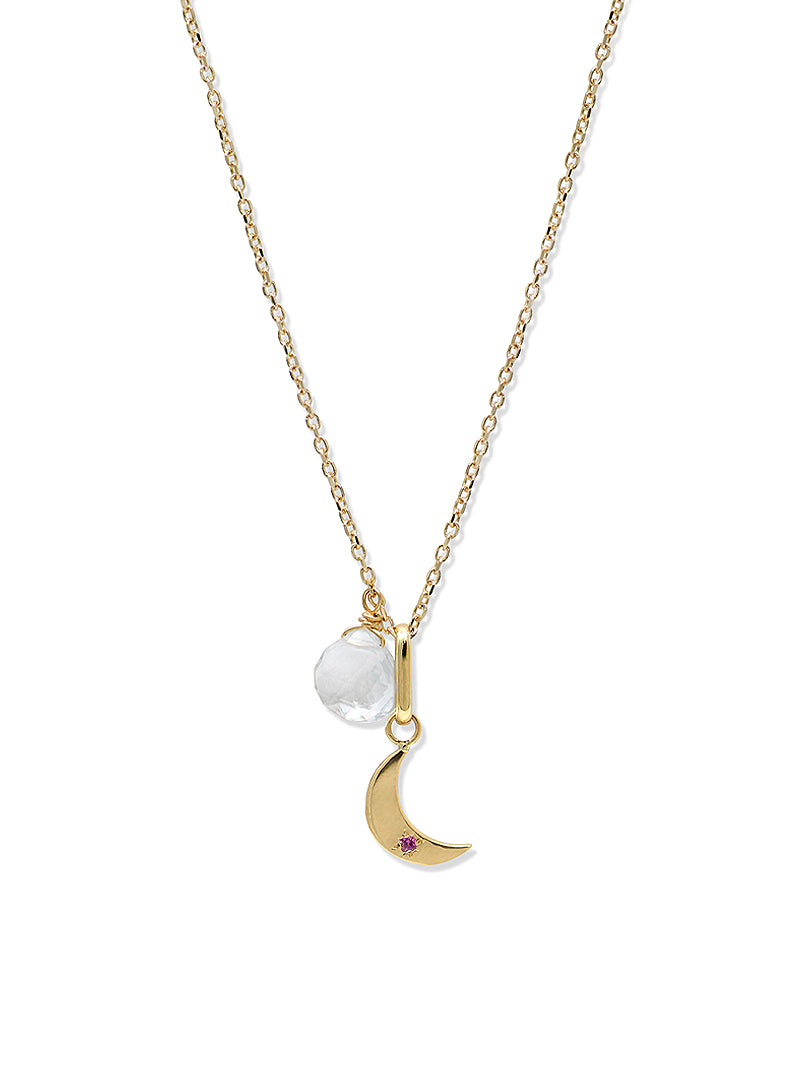 Anzie x Mel Soldera Moon Charm Necklace