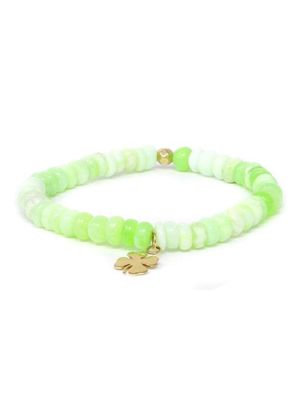 Bracelet Bohème Rondelle Opale Verte
