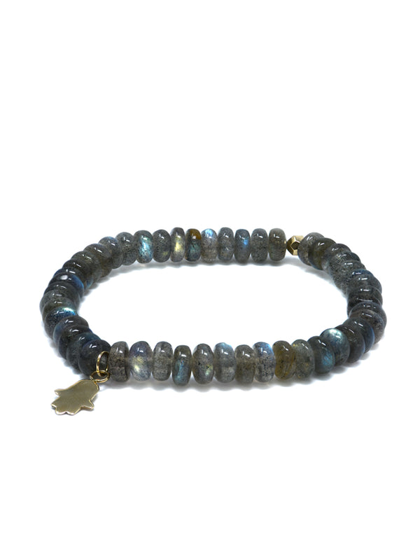Bohème Gold Charm Labradorite Bracelet