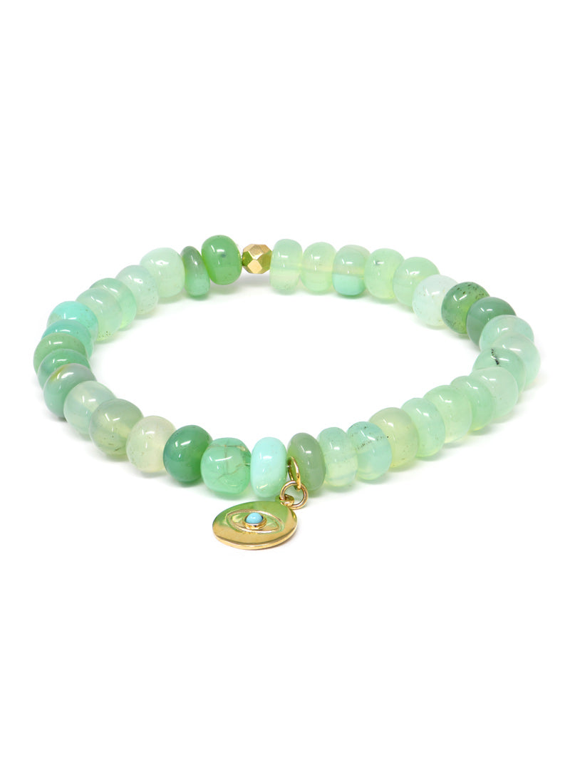 Bracelet Boheme Charme Mauvais Oeil Chrysoprase 