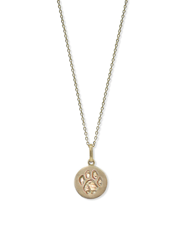 Collier Pendentif Patte d'Or Disque